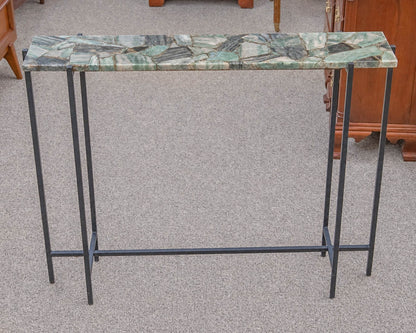 Jade Green Marble Top Console