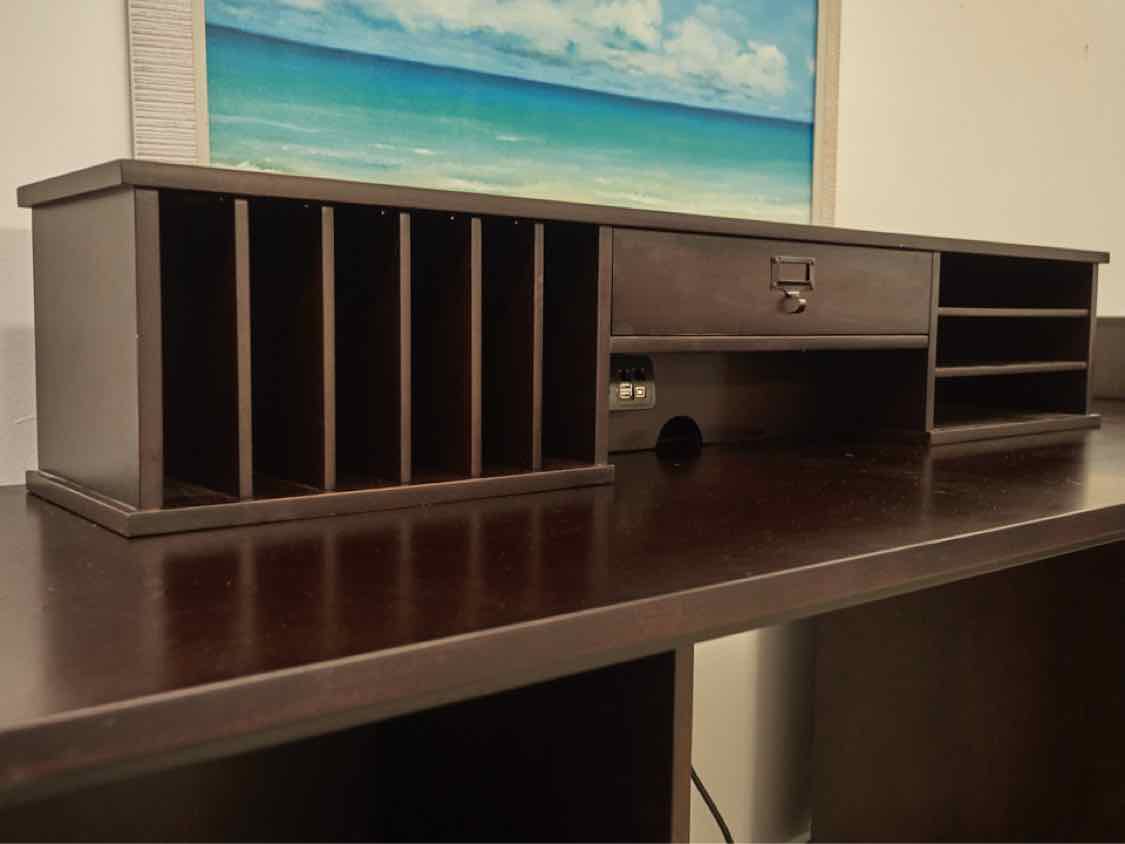 Pottery Barn 'Bedford'  Desk with Cubby Hutch in Espresso Finish