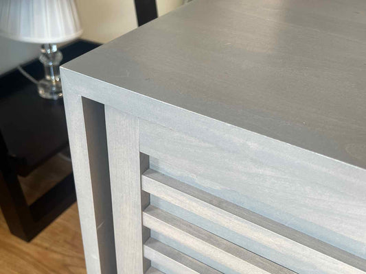 Grey Wash Credenza w/ Sliding Doors