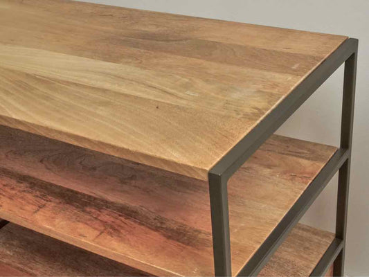 West Elm Industrial Modular 2 Shelf 3 Door  Console