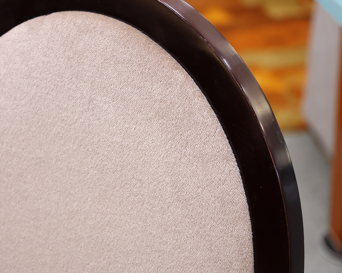 Set of 10 Round Back Mohair Dining Chairs