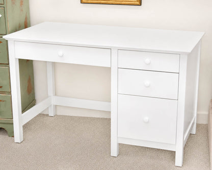 Vermont Tubbs White Finish Four Drawer Desk