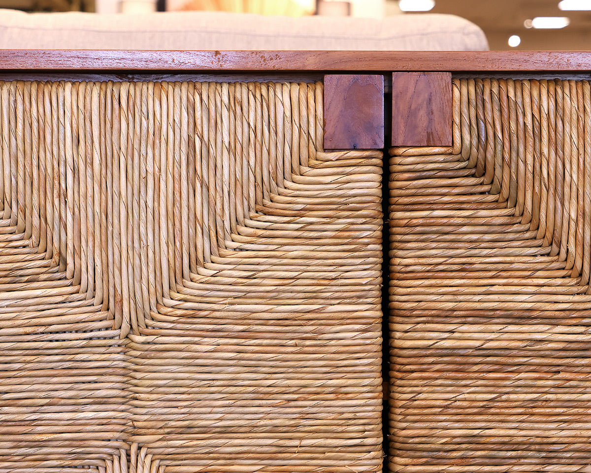 Rattan Four Door Console