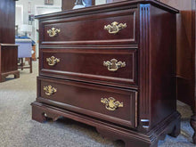 Bassett Cherry Accent Chest with 3 Darwers & Brass Chippendale Pulls