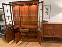 Ethan Allen Cherry Lighted Hutch