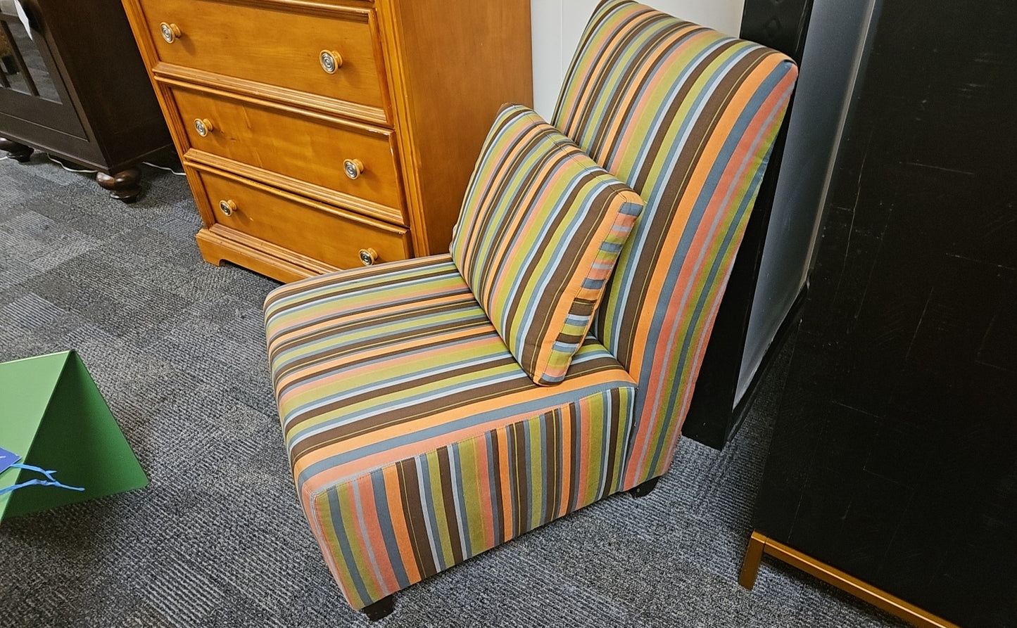 ABC Carpet & Home Striped Slipper Chair