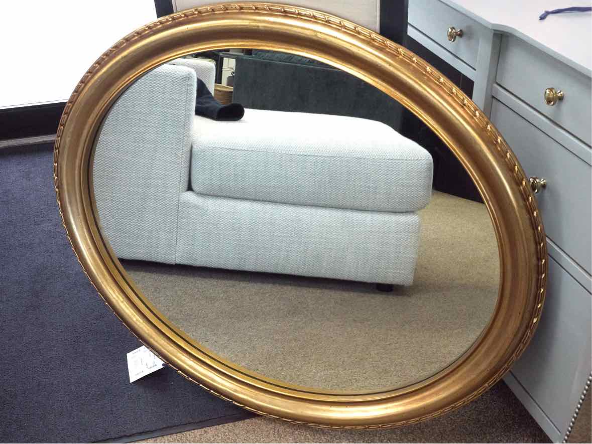 Brass Oval Mirror