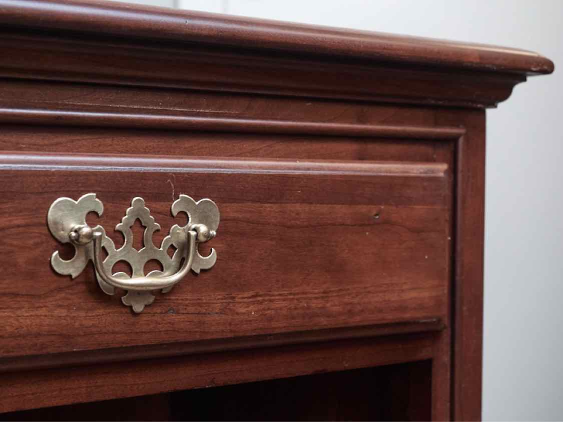 Pair of Link Taylor Solid Cherry Open Nightstands