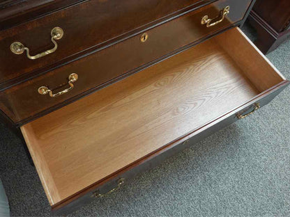 Councill Furniture Mahogany 8 Drawer  Chest with inlay Border