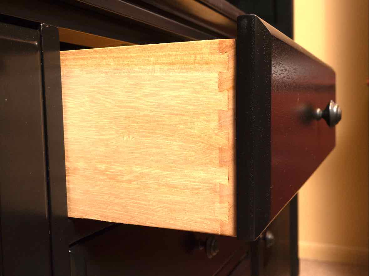 Pottery Barn Black Finish Hutch with 4 Glass Doors