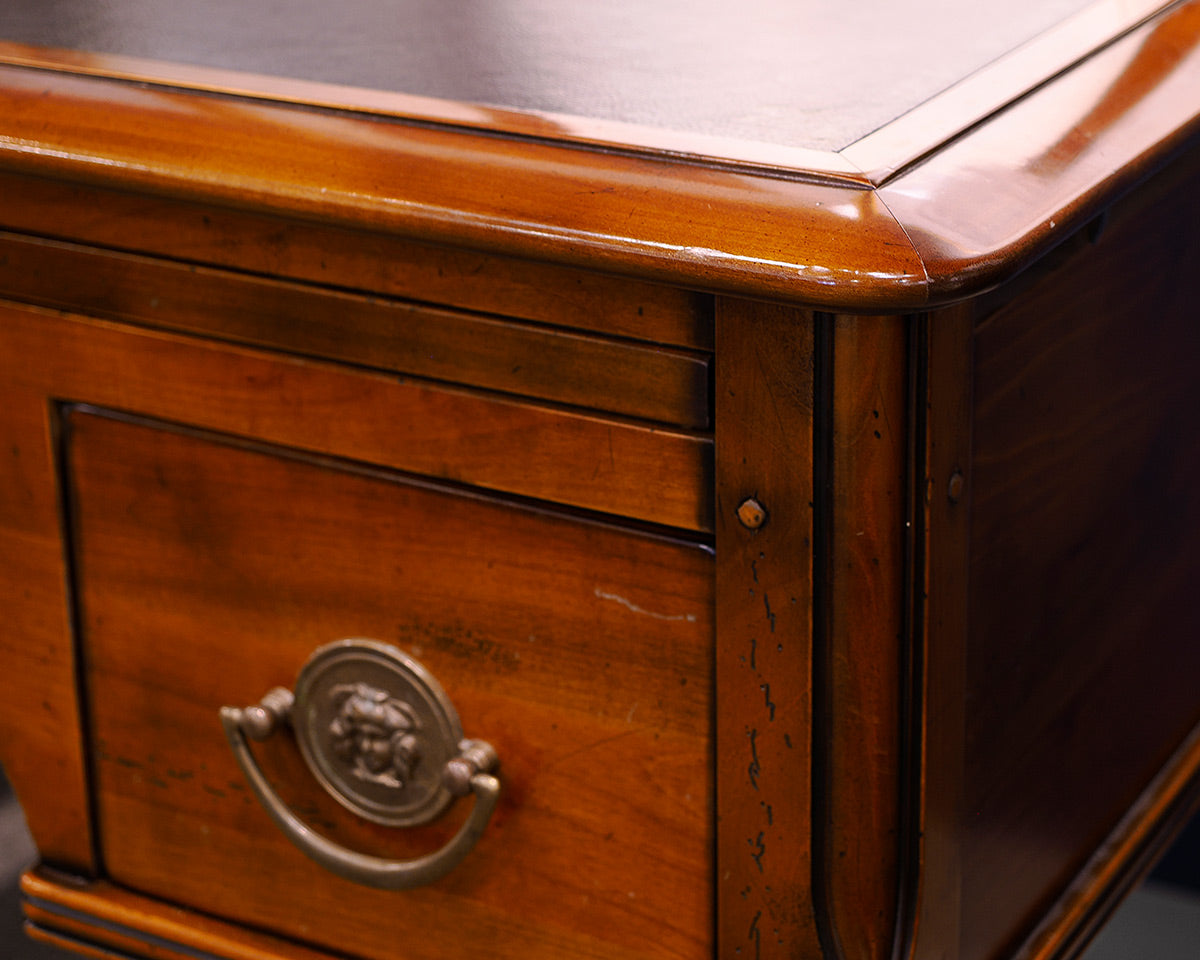 Leather and Marble Top French Desk