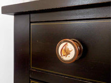 Hitchcock  Black 4 Drawer Chest with Gold Stenciling