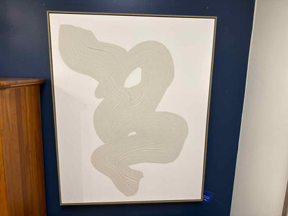 Neutral Swirl Abstract Art