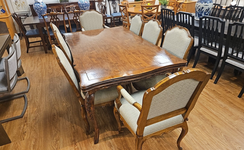 Sterling Collection Walnut Dining Set w/ 8 Chairs