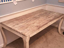 Solid Acadia Wood In White Washed Finish Dining Table