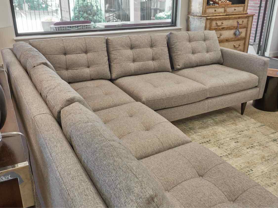 Crate & Barrel Two Piece 'Petrie' MCM Sectional