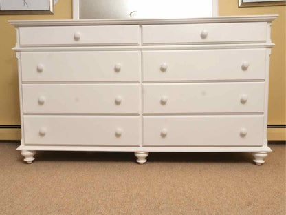Vermont Tubbs  White Finish 8 Drawer Dresser & Wall Hung Mirror