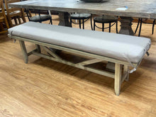 Trestle Grey Wash Dining Bench