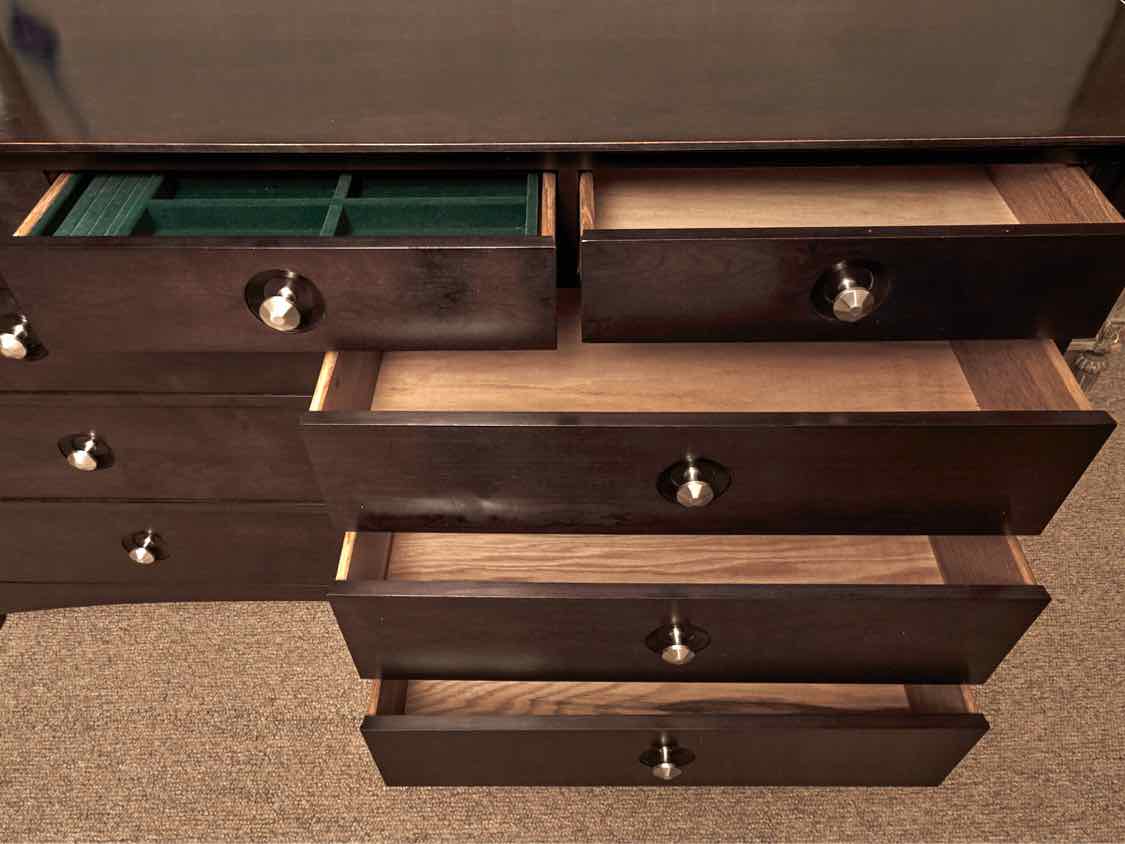 Stickley 'Glasgour' Collection 9 Drawer Dresser in Dark Cherry Finish