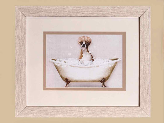 'Bath Dogs I' Framed Print 2/2