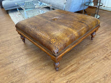 Crocodile Leather Ottoman