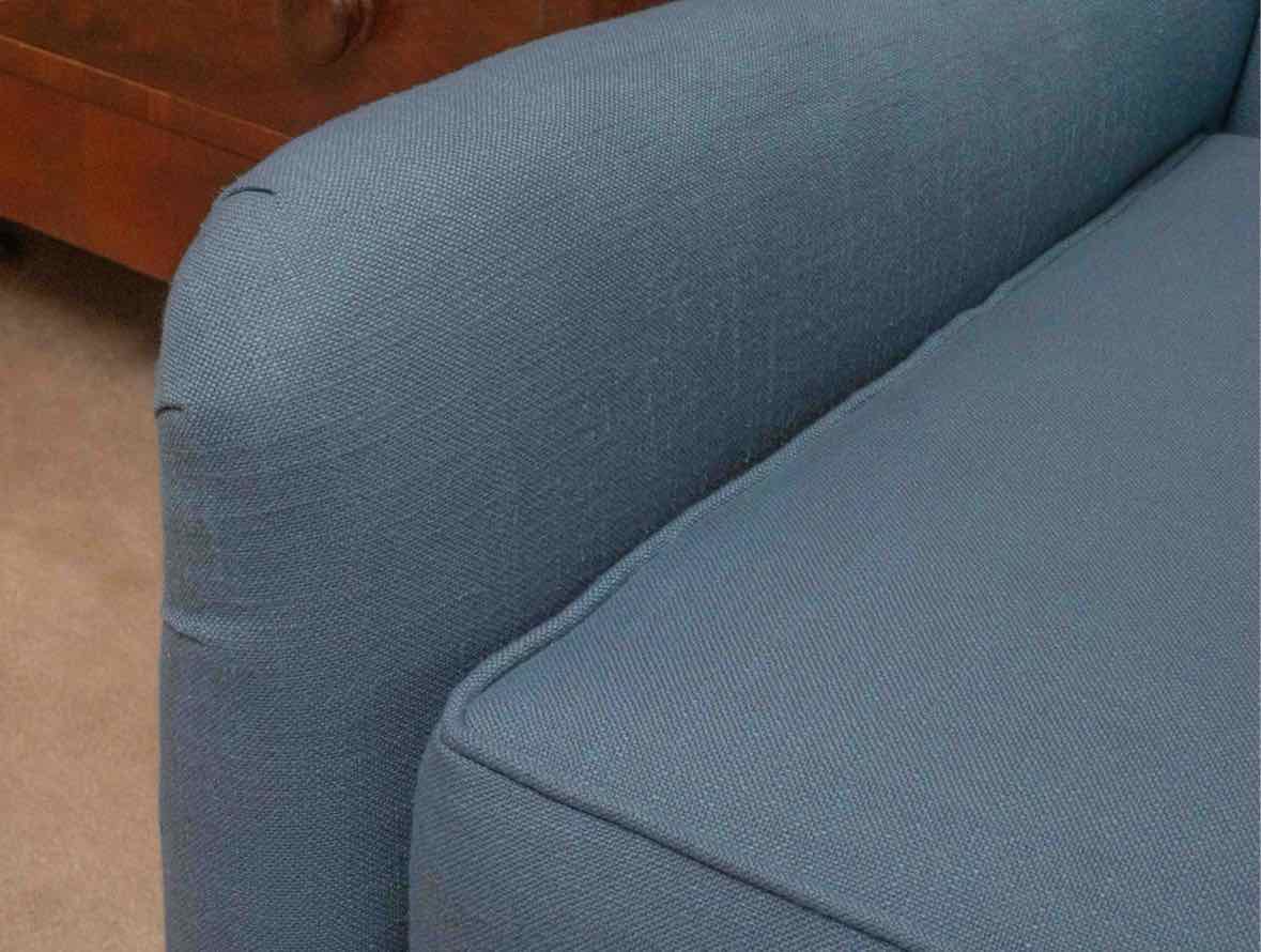 Rowe Royal Blue Upholstered Chair With Espresso Legs