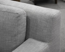 RH Modena Track-Arm Bench Cushion Right Arm Luxe L-Sectional in Grey Linen