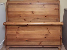 Pine Queen Sleigh  Bed