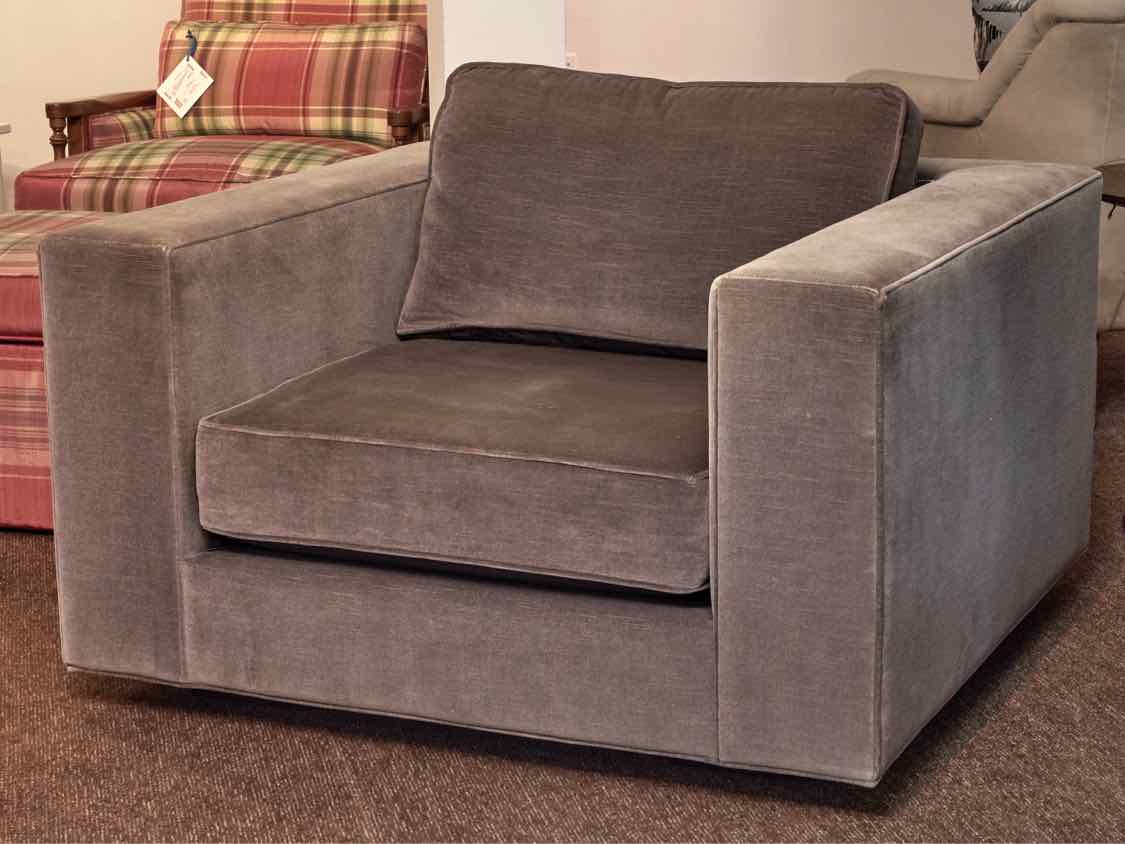 RH  MaddoxGrey Performance Fabric Oversized Chair