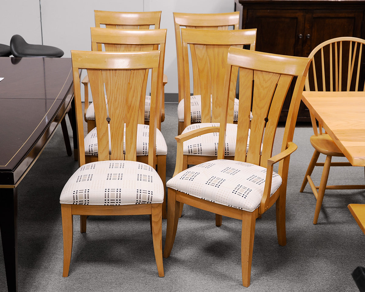 Set of 6 Kincaid Blonde Wooden Dining Chairs