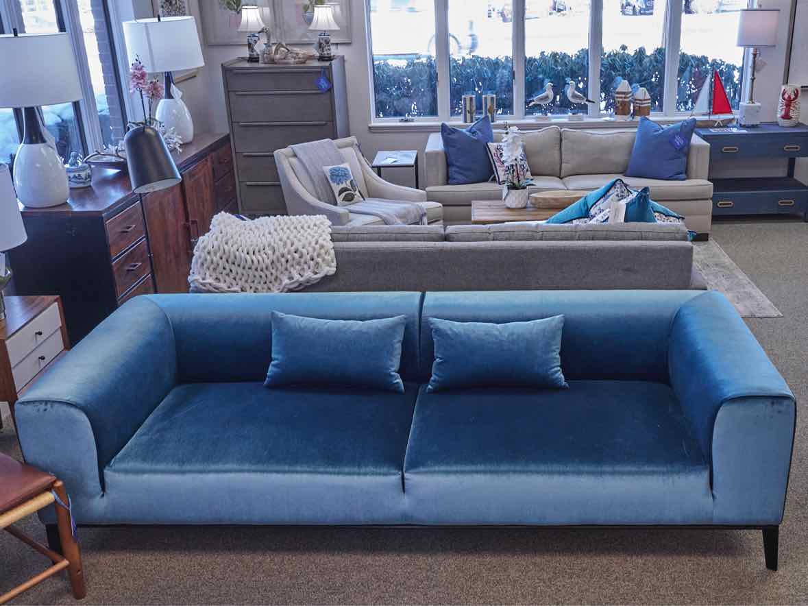 Rove Concepts Blue Sapphire Performance Velvet Sofa