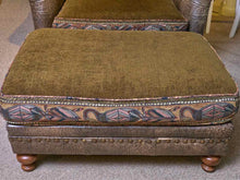 Century Furniture 'Southwestern  Leather & Upholstered  Chair & Ottoman