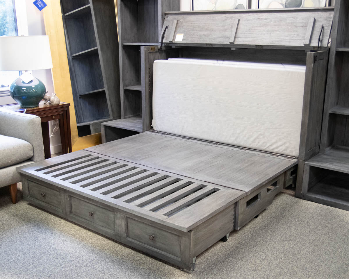 Bourne International Queen Murphy Bed W/ Bookcases