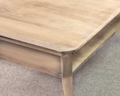Gat Creek Elana Square Cocktail Table in Maple Barley Finish