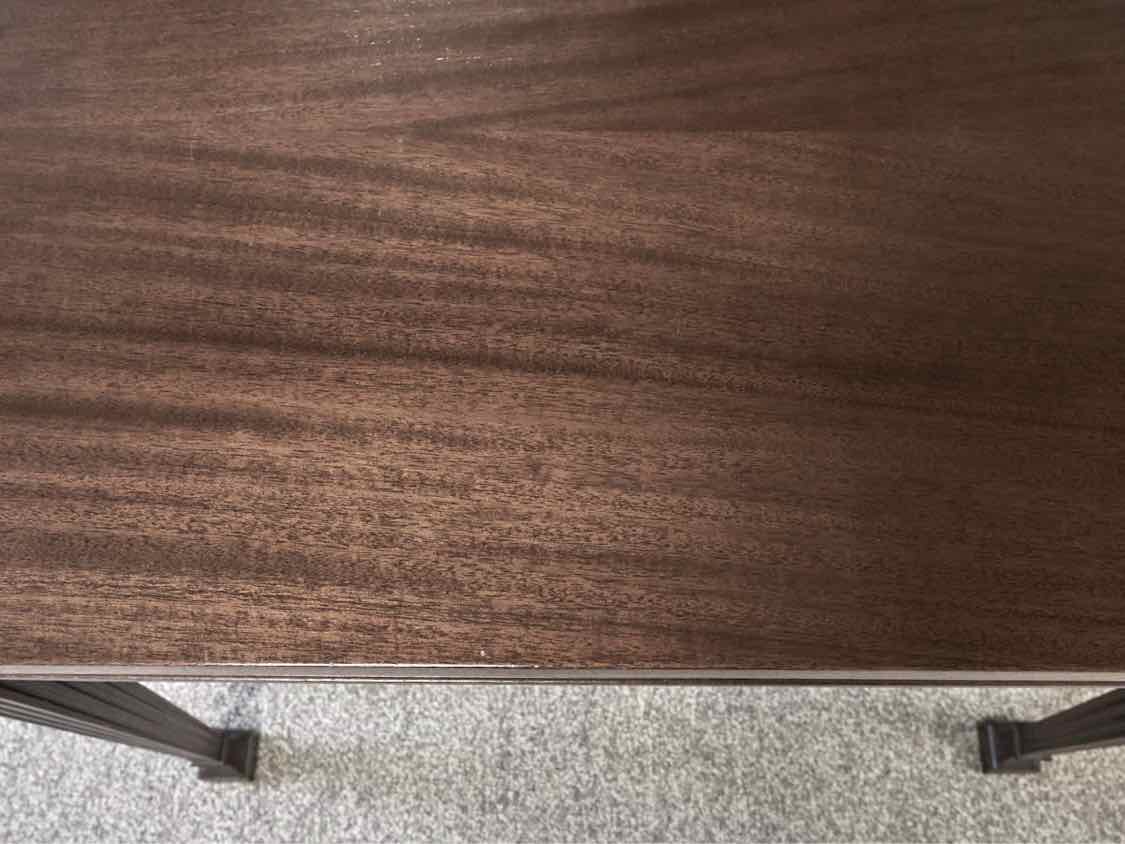 Grand Rapids Mahogany Dining Table & Set of Five Wheatsheaf Back Dining Chairs