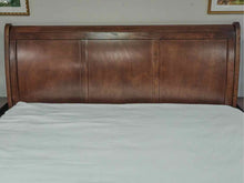 Dark Cherry King Sleigh Bed with 2 Drawers