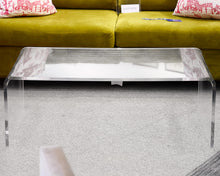 Lucite waterfall cocktail table