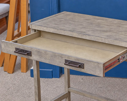 Pottery Barn Light Charcoal Finish 1 Drawer  Desk