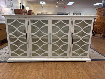 Magnussen Off-White 4 Glass Door Console