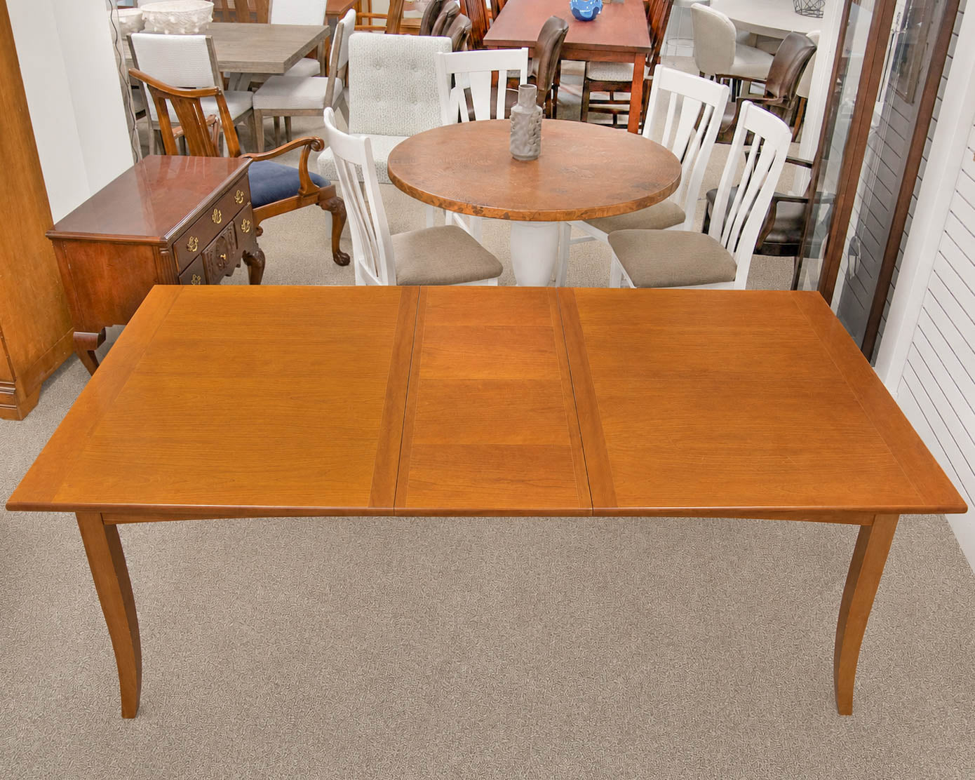 Stanley Cambridge Collection Cherry Dining Table  W/ Two Leaves