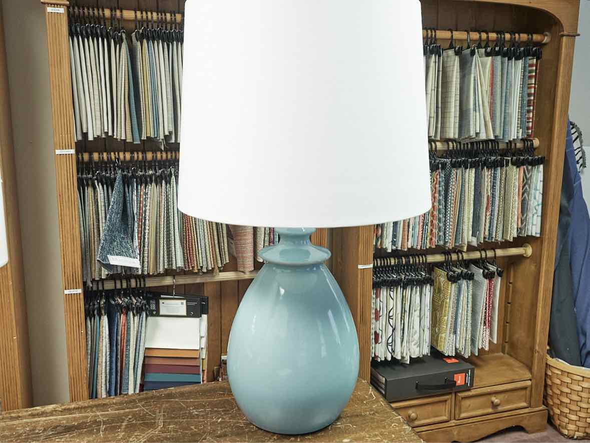Lorene Light Blue Table Lamp