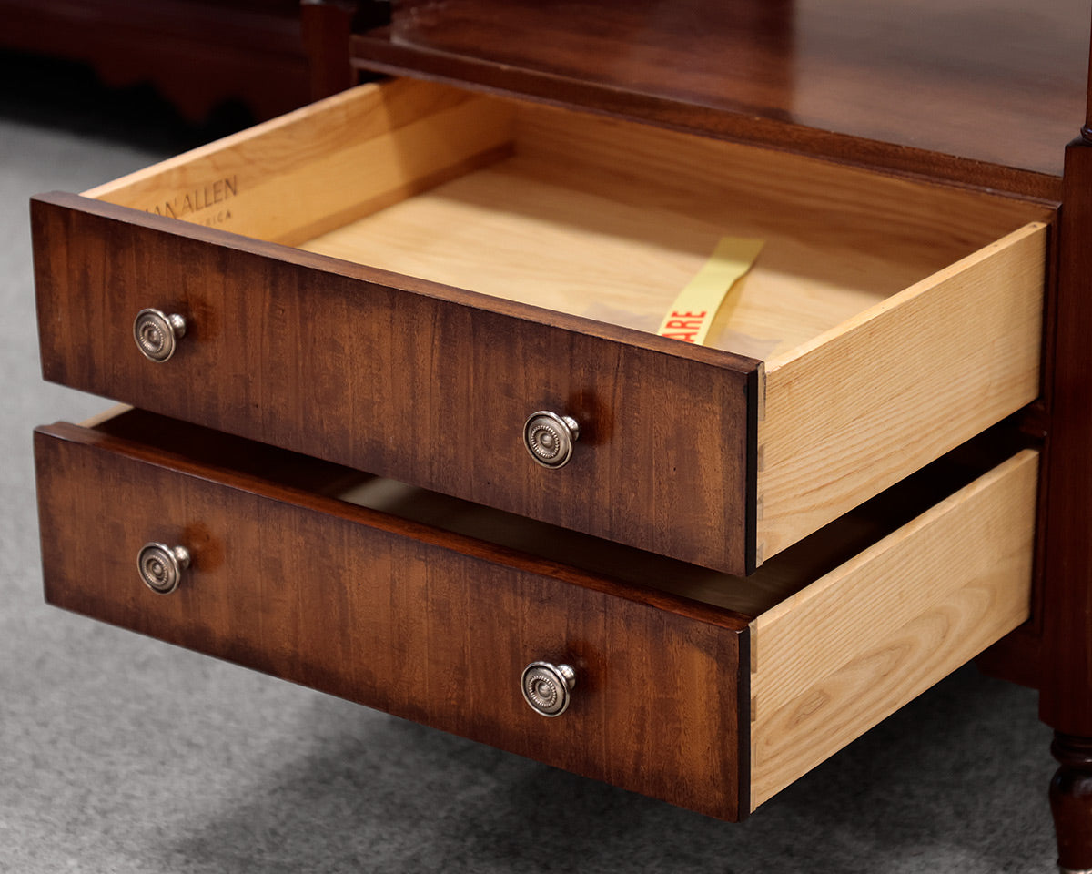 Pair of Ethan Allen "Eugene" Mahogany Nightstands