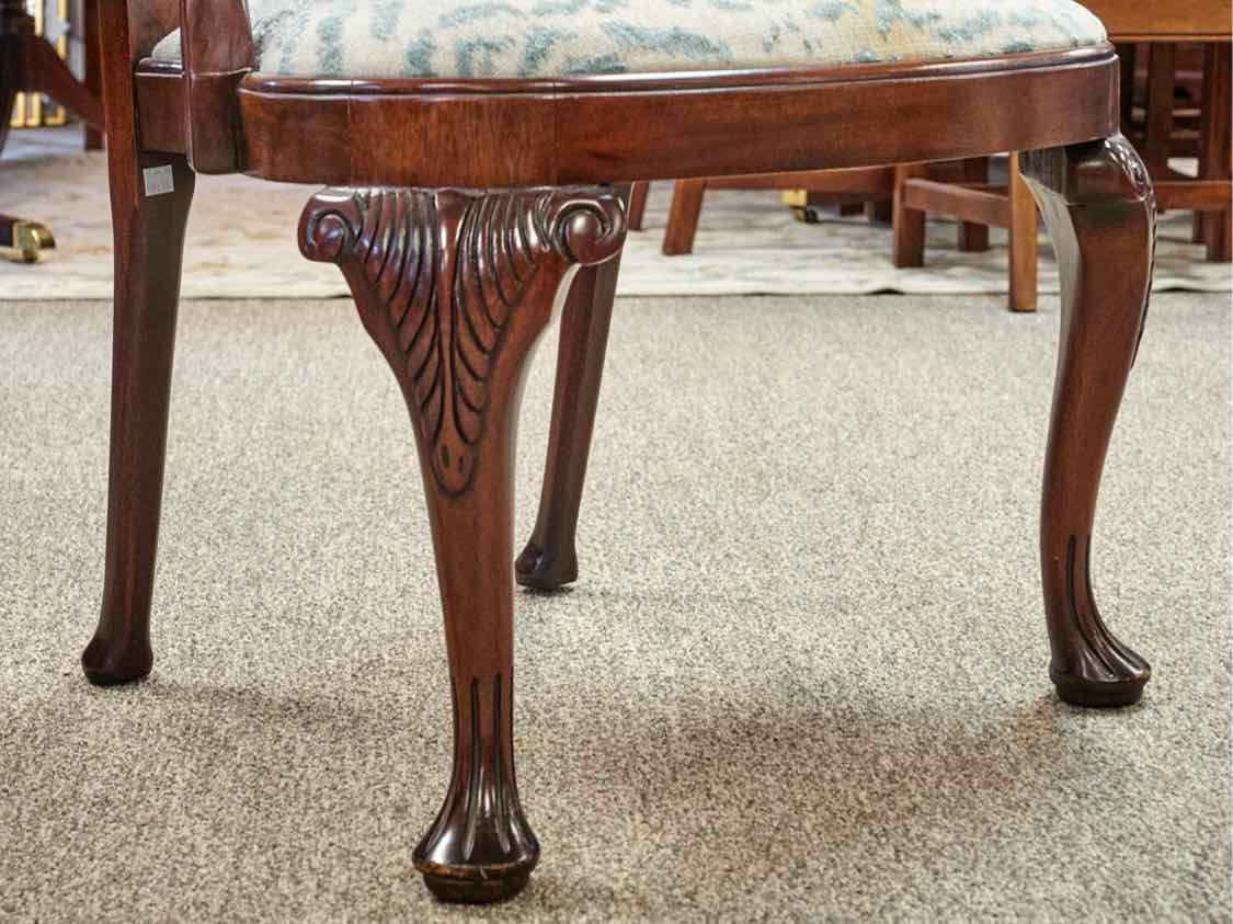 Set of Eight Baker Queen Anne Mahogany Dining Chairs