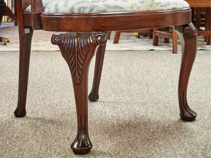 Set of Eight Baker Queen Anne Mahogany Dining Chairs