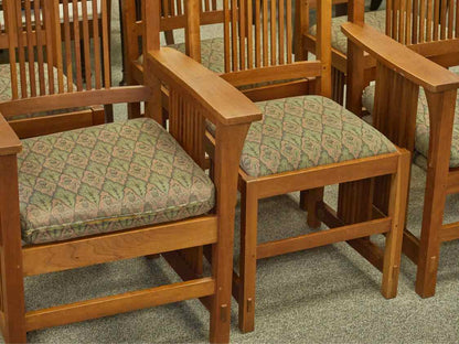 Set of Six Stickley Mission Spindle Dining Chairs