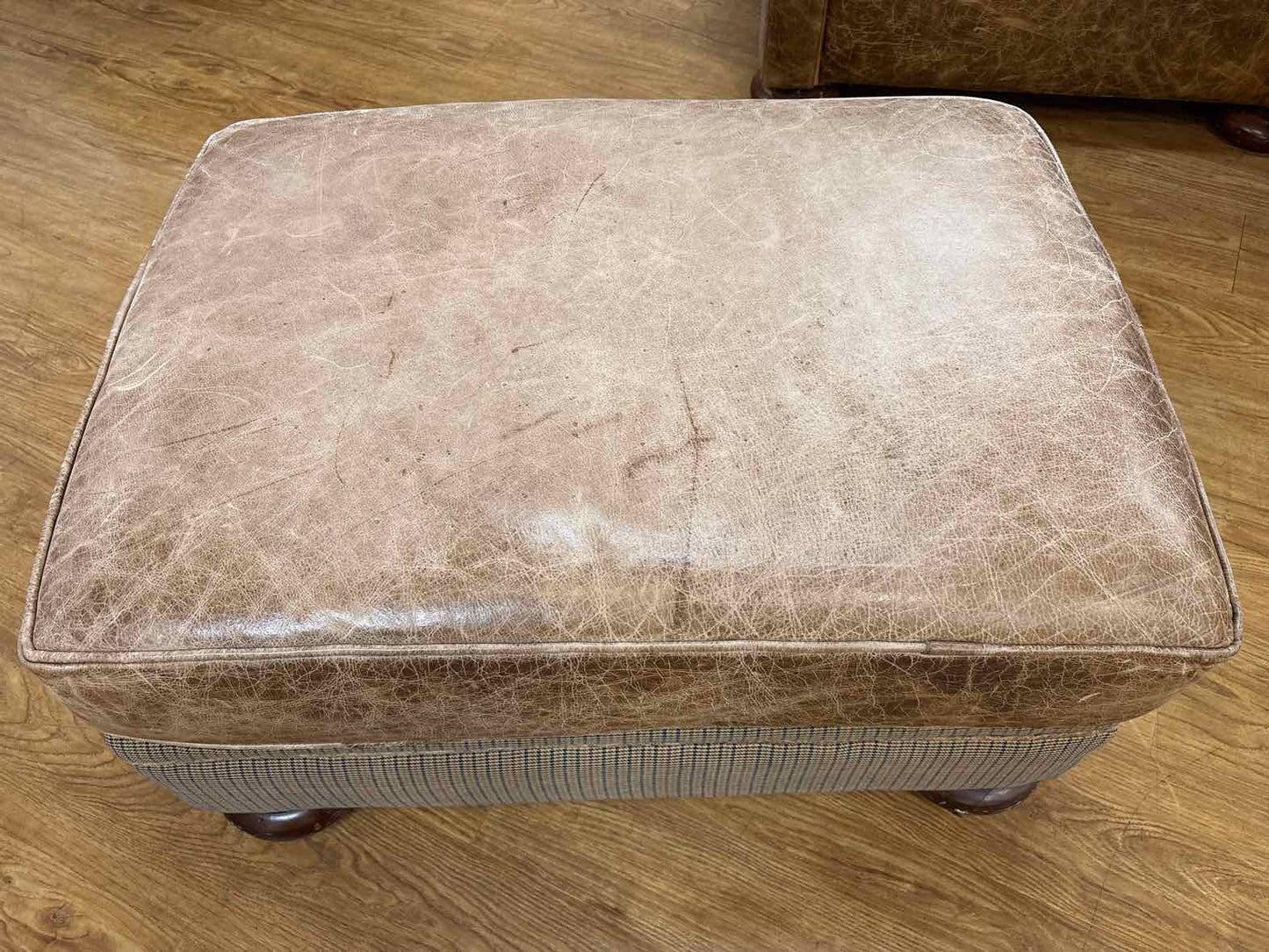 Ralph Lauren 'Writer's' Leather Arm Chair & Ottoman