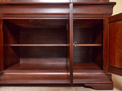 West Brothers Louis Phillippe Style  Dark  Cherry Finish 2 Piece China Cabinet