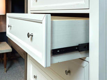 Tall 5-Drawer Chest in White Finish with Satin Nickel Pulls