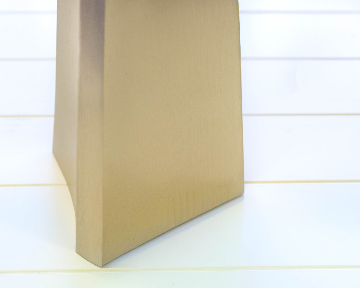 Crate & Barrel Isla Pewter Triangle Table Lamp