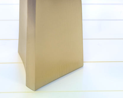 Crate & Barrel Isla Pewter Triangle Table Lamp